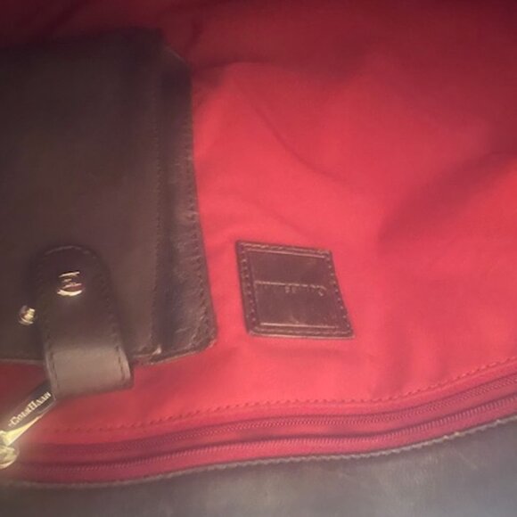 Cole Haan Suede Leather Shoulder Bag/Tote Brown - Picture 7 of 9